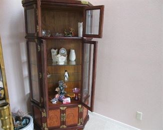 Asian curio cabinet vintage