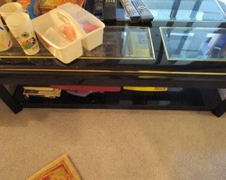 Black lacquer coffee table