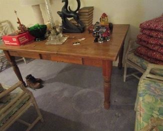 Antique farm table