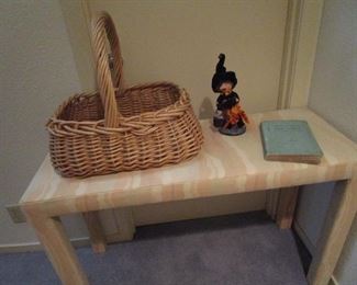 Mid Century.......well 1980's table with basket and AnnaLee