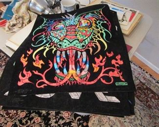 Artwork on black velvet