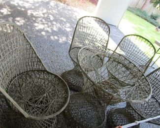 Rare metal mid century patio set