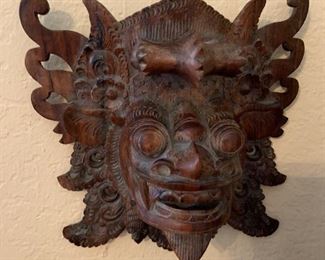 hand carved mask from the South Pacific island of Palau