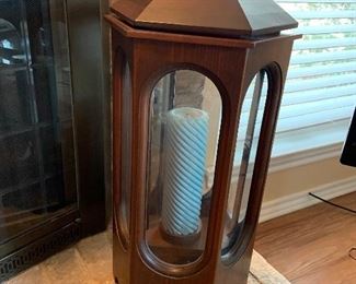 wooden candle holder