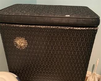 vintage bathroom hamper