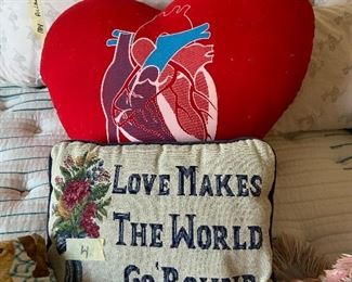 throw pillows and blankets