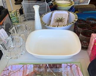 dishes and decor