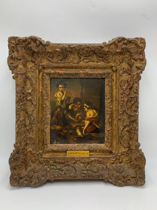 Oil on Tin Portrait of Children Playing by Bartolome Esteban Murillo