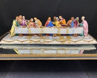 Large Capodimonte Porcelain Figurine The Last Supper by IL Cenacolo