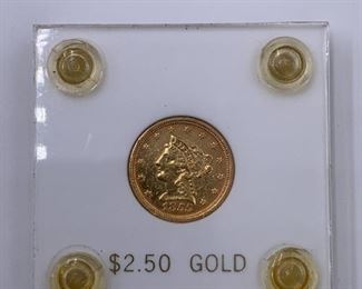 1855 Coronet Head Gold - $2.50 Gold Piece