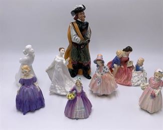 Lot of 7 Royal Doulton Porcelain Figurine