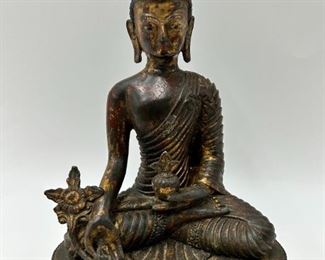 Chinese Gilt Bronze Statue - Seated Buddah