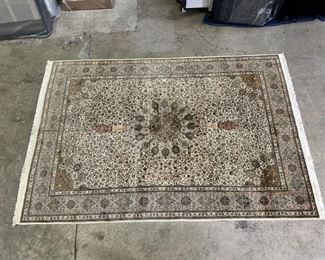 Handmade Sink Rug in Golden/Tan Colors 115" x 75"