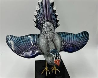 Oggetti Mangani Porcelain Enameled Bird Sculpture