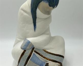 Pair of Lladro Porcelain Eskimo Girl & Flamenco Dancer Figurine