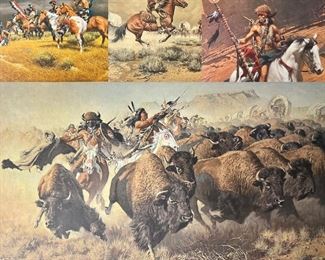Lot of 6 Hand Signed & Numbered Lithographs Frank McCarthy