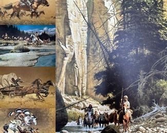 Lot of 5 Hand Signed & Numbered Prints by Frank McCarthy 196/1000