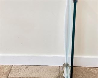 Leon Rosen Chrome & Glass Waterfall Console. Measures 50" W x 17.5" D x 27.5" H. Photo 2 of 3. 