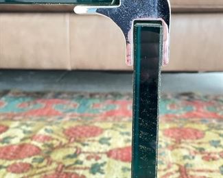 Leon Rosen Chrome & Glass Waterfall Cocktail Table. Measures 42" x 28" x 16" H. Photo 2 of 2. 