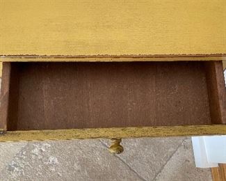 Child's Country-Style Desk & Rush Seat Chair. Desk Measures 23" W x 16" D x 26.5" H. Photo 3 of 5.