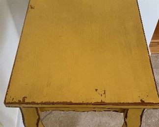 Child's Country-Style Desk & Rush Seat Chair. Desk Measures 23" W x 16" D x 26.5" H. Photo 4 of 5.