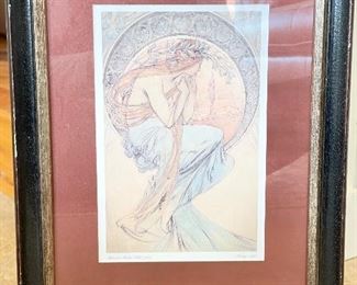 Alphonse Mucha Poetry 1898 Framed Print. Measures 13” x 16”. Photo 2 of 3. 