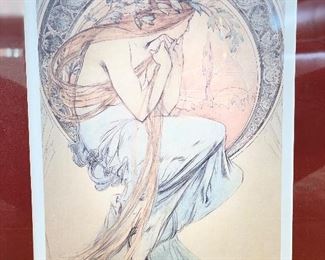 Alphonse Mucha Poetry 1898 Framed Print. Measures 13” x 16”. Photo 1 of 3. 