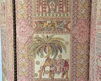 Upholstered Three-Panel Screen. Each Panel Measures 18". Total Dimensions 54" W x 83" H. Photo 3 of 3.