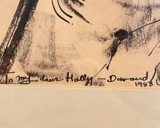 Ink & Pen Portrait of Woman. Measures 8.5" x 11.25" H. Photo 2 of 2. 