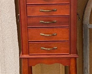 Mele & Co Jewelry Storage Chest. Measures 41” H x 12” D. Photo 1 of 2. 