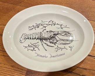 Set of 12 Oval Lobster Plates. 