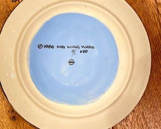 Set of 6 Mei Ming Ware Koi Salad Plates. Photo 2 of 2.