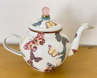 Mackenzie-Childs Butterfly Garden Teapot.