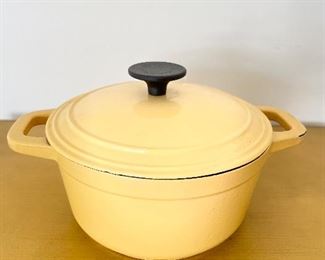 Martha Stewart Yellow Cast Iron Dutch Oven. 