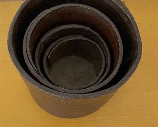 Set of 4 Antique Nesting Corn Measurers. Photo 3 of 4.