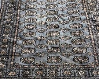 Vintage Blue Persian Rug (Has Damage). Measures 4' x 6'. Photo 1 of 3. 