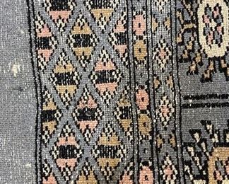 Vintage Blue Persian Rug (Has Damage). Measures 4' x 6'. Photo 3 of 3. 