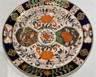 English Imari Plate. Measures 8.75” D. 