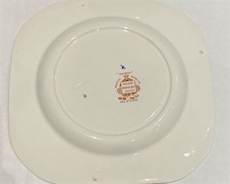 Denbigh Wood Burslem Square Plate. Measures 8.75” Square.  Photo 2 of 2.