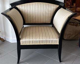 Pair of Lacquered Antique Biedermeier Chairs. Each Measures 36" W x 24" D x 34" H. Photo 1 of 3. 