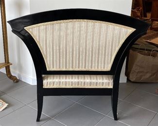 Pair of Lacquered Antique Biedermeier Chairs. Each Measures 36" W x 24" D x 34" H. Photo 3 of 3.