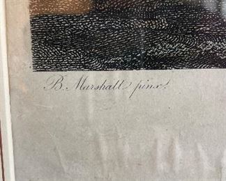 Antique Hand-Colored Etching of The Earl Of Darlington & His Fox Hounds. Measures 24" x 20" Unframed. Photo 3 of 4. 