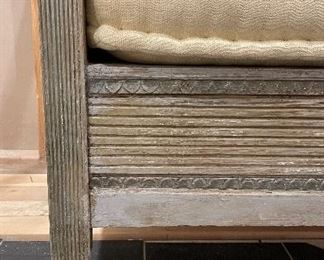 18th Century Swedish Gustavian Daybed Sofa Bench in Original Patina. Measures 77" W x 31" D x 43" H. Photo 2 of 4.