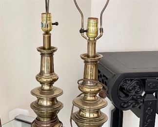 Pair of Stiffel Brass Table Lamps. 