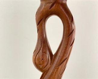 Antique Swan Neck Burled Wood Side Table. Measures 16" D x 23" H. Photo 3 of 3. 