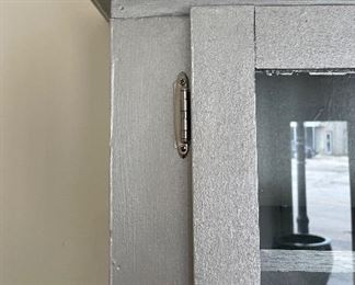 Silver Painted Cabinet with Dentil Trim. Measures 31" W x 13"D x 78" H. Photo 3 of 3. 