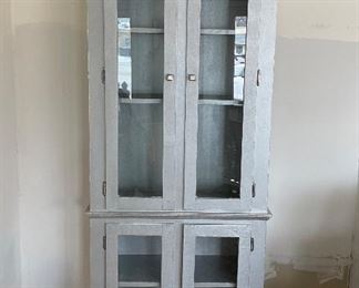 Silver Painted Cabinet with Dentil Trim. Measures 31" W x 13"D x 78" H. Photo 2 of 3. 