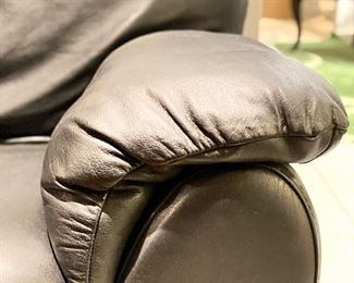 Leather Three-Seat Apartment Sofa. Measures 78" W x 34"D x 35" H. Photo 2 of 2. 