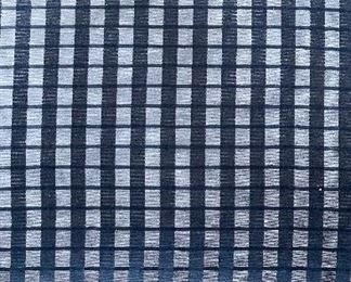 Vintage White Spider Back Arm Chair with Blue Plaid Upholstery. Photo 2 of 5. 