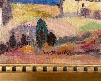 Isabel F. Coppedge, "Autumn on The Delaware." Measures 12" x 12" Unframed. Photo 3 of 3. 